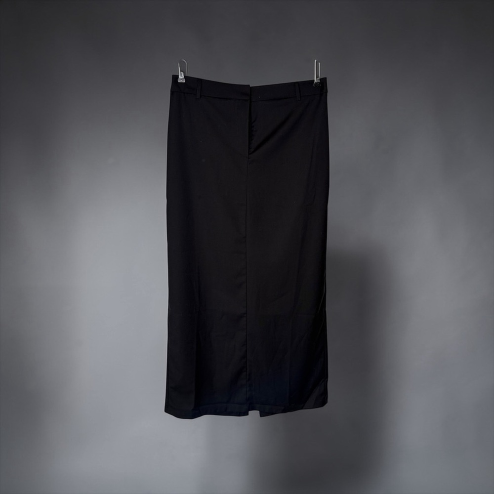 NWT BLACK PENCIL MAXI SKIRT SIZE LARGE CORPORATE GOTH